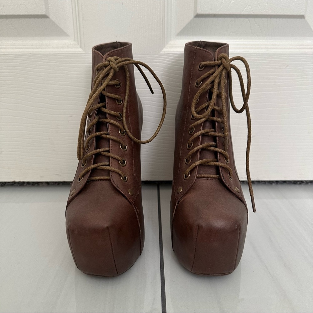 Jeffrey Campbell Dark Brown Lita Boots